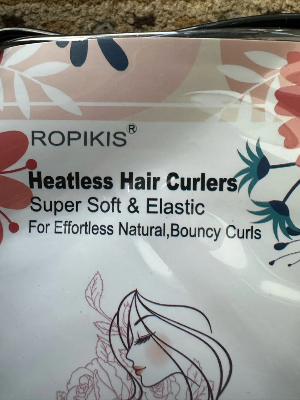 Ropikis‎ Heatless Hair Curlers - Floral Pack (Pink, Peach, Blue)